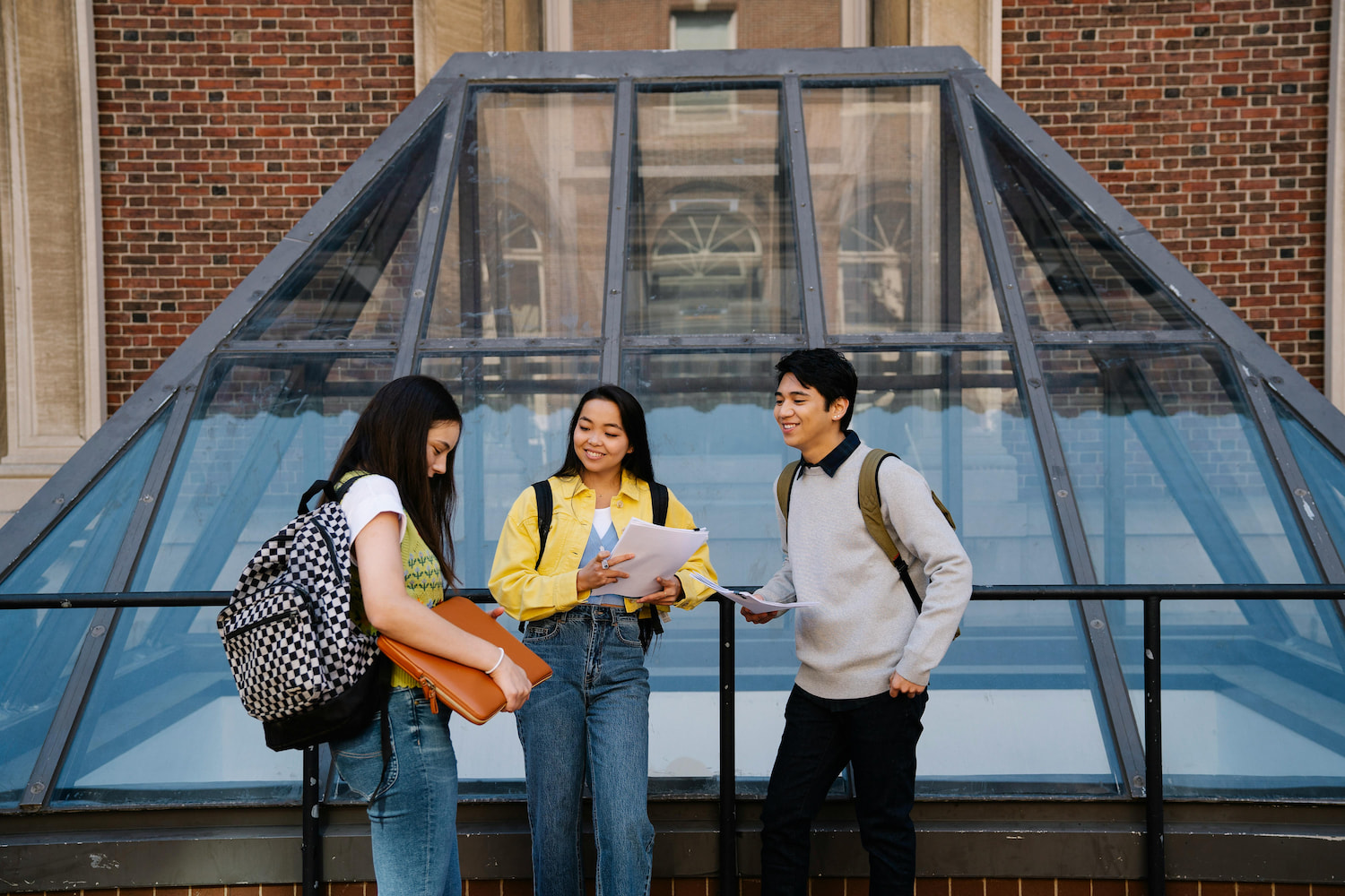 Happy international students studying abroad with UK guardianship Happy international students studying abroad with UK guardianship